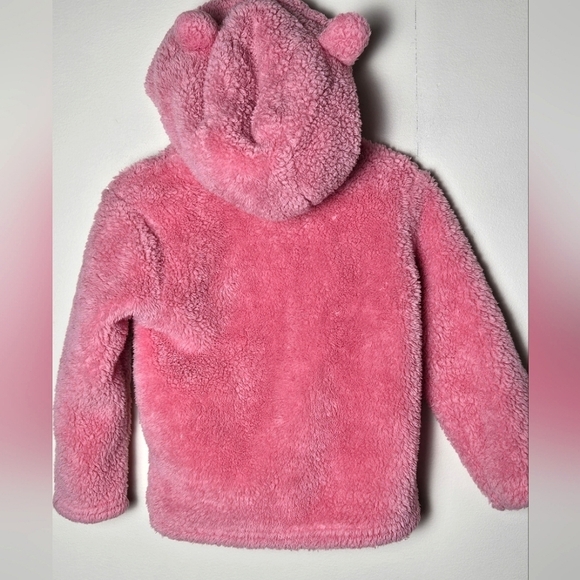 Infant Girl's Eddie Bauer Sherpa Full Zip Hoodie Coat, Size 24 Months - Picture 2 of 4